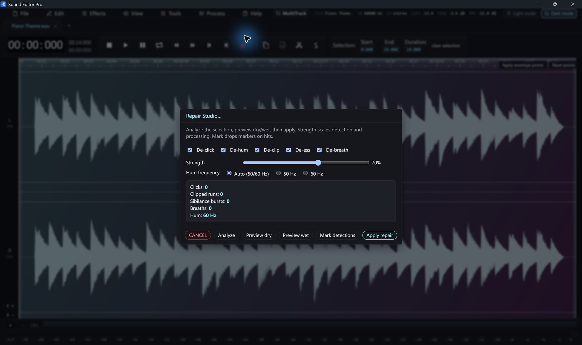 Sound Editor Pro – Noise reduction and repair